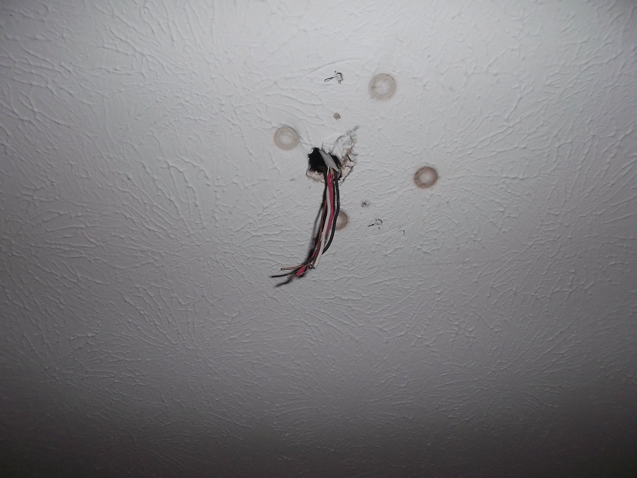 Live exposed electrical wiring